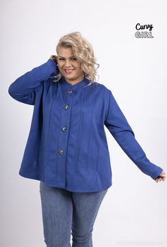 Picture of CURVY GIRL SUEDE JACKET WITH BUTTONS